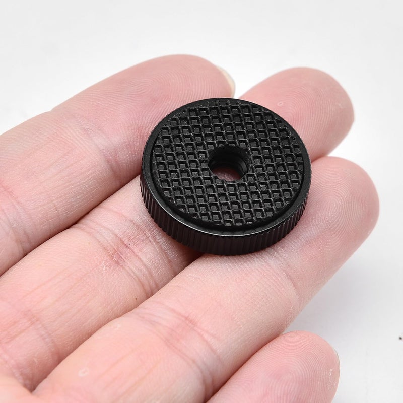 Surf turtle 1/4"-20 Flat Knurled Nut 4 Pcs Aluminum Alloy Female Thumb Wheel Lock Nut - Image 5